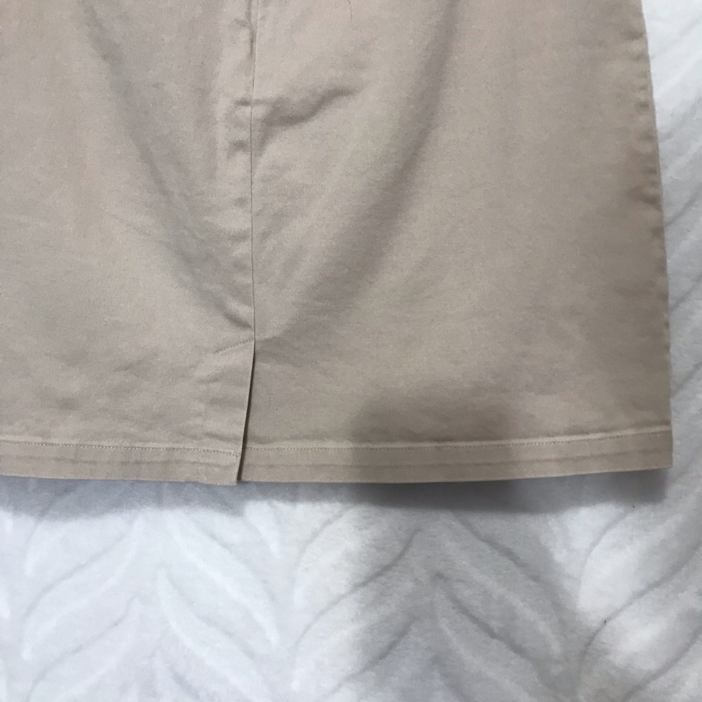 Boston Proper Mini Skirt Khaki Tan Size 4 - Picture 6 of 8